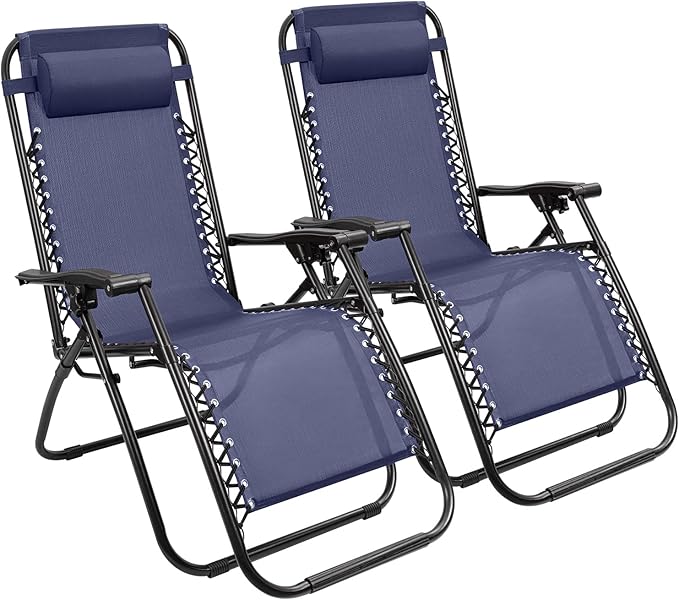 Devoko Patio Zero Gravity Chair Outdoor Folding Adjustable Reclining Chairs Pool Side Using Lawn Lounge Chair with - Photo 1