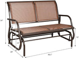 DORTALA 48'' Outdoor Patio Swing Glider Bench Chair, Cozy Patio Bench for 2 People - Photo 3