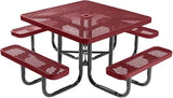 COATEDOUTDOORFURNITURE Heavy-Duty Portable Outdoor Picnic Table with Umbrella Hole - Photo 1