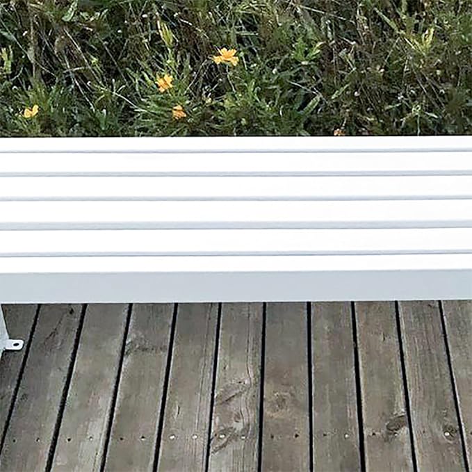Metal Garden Bench, Outdoor Benches Weatherproof, 2-3 Person Park Patio Bench, Front Porch Backless Seat Chair, for Balcony Yard Entryway, Easy Assembly(Orange,120cm/47.2in)