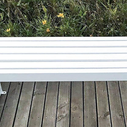 Metal Garden Bench, Outdoor Benches Weatherproof, 2-3 Person Park Patio Bench, Front Porch Backless Seat Chair, for Balcony Yard Entryway, Easy Assembly(Orange,120cm/47.2in)