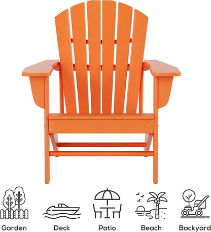 WestinTrends Dylan Outdoor Adirondack Chair, White