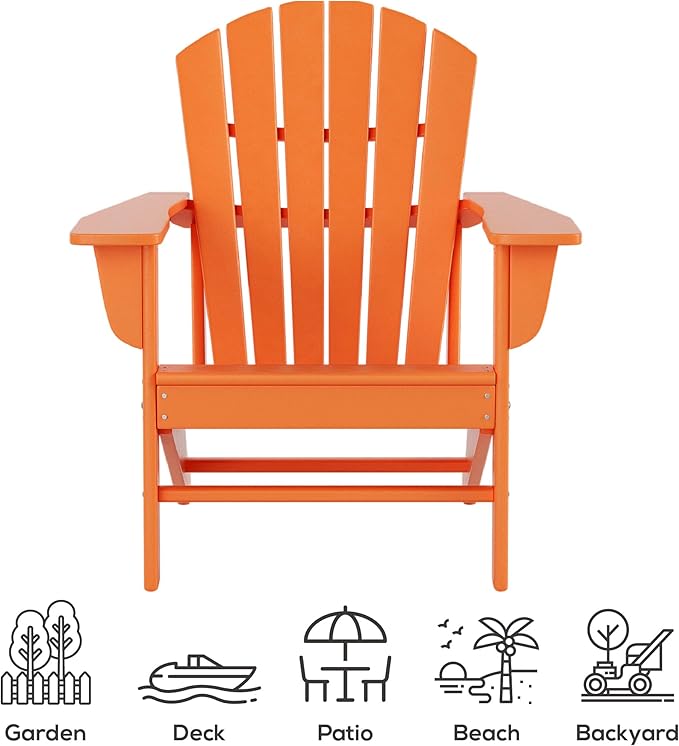 WestinTrends Dylan Outdoor Adirondack Chair, Dark Brown