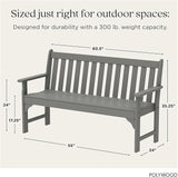 POLYWOOD Vineyard 60" Bench - Photo 3