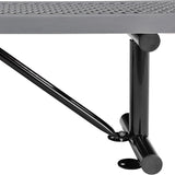 Global Industrial 6'L Heavy Duty Expanded Metal Mesh Flat Bench with Steel Frame, Portable Outdoor Bench - Photo 7