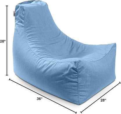 Jaxx Juniper Outdoor Bean Bag Patio Chair & Poolside Lounge, Ocean Blue
