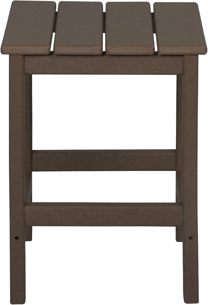WO WESTIN OUTDOOR HDPE Laguna Outdoor Poly Adirondack Chair with Side Table, Dark Brown