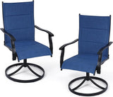 Outdoor Swivel Rocking Chairs Set of 2, High-Back Patio Dining Chairs, All-Weather Rotating Lounge Chairs for Garden - Photo 1