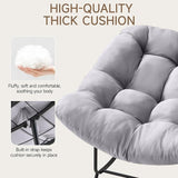 ONBRILL Papasan Rocking Chair with Cushion, Oversized Patio Lounge Rocker, Egg Chair Outdoor Indoor, for Living Room - Photo 6