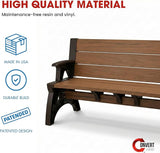 Convert-a-Bench 2-in-1 Outdoor Bench & Picnic Table - Foldable, Weather-Resistant Seating - Perfect for Patio, Lawn - Photo 3