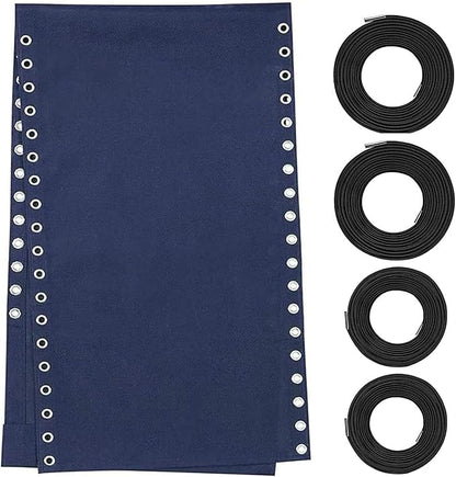 Zero Gravity Chair Replacement Fabric with Bungee Cord Kit, 19 Inch Wide Repair Cloth with Replacement Cord for Anti Gravity Chairs Outdoor Recliner Patio Lounge Chair Lawn Beach Sling Chair, Blue