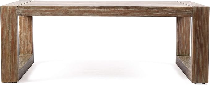 Armen Living LCPRCOLT Paradise Outdoor Light Eucalyptus Wood Coffee Table, Teak