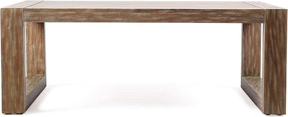 Armen Living LCPRCOLT Paradise Outdoor Light Eucalyptus Wood Coffee Table, Teak