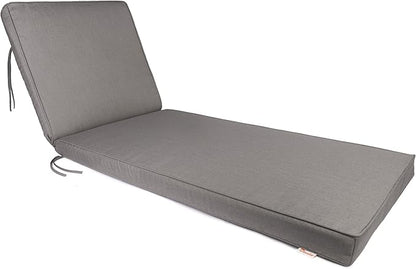 Sunbrella Chaise Lounge Chair ,Outdoor Furniture for Patio, Weather Resistant & Quality Fabric, Back Rest Lounger & Folding Set, Lawn, Beach & Pool Beds (Charcoal Grey, Acrylic, 24"Dx74Wx3)
