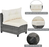 Quarte 8-Pieces Outdoor Wicker Round Sofa Set - Photo 4