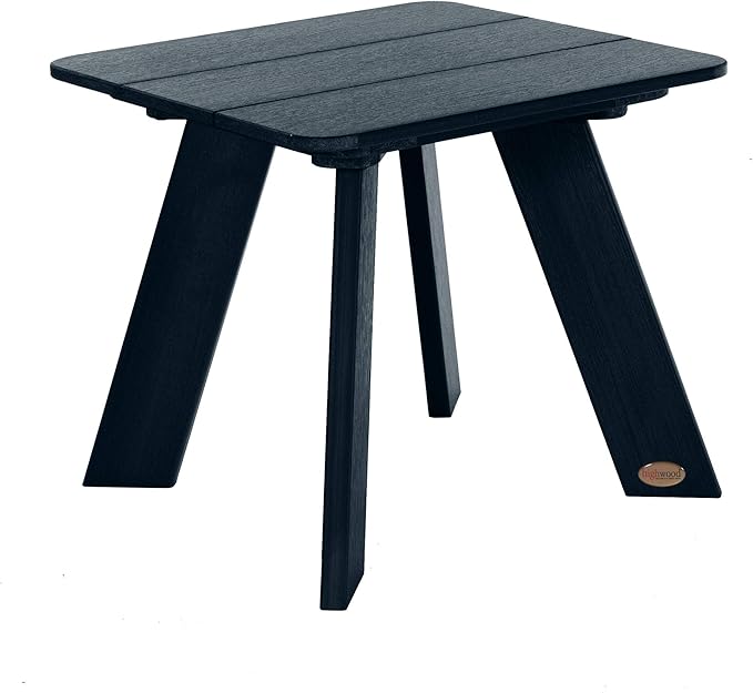 Highwood Italica Modern Adirondack Chair, Ottoman, and Side Table, 3-Piece Set, Federal Blue