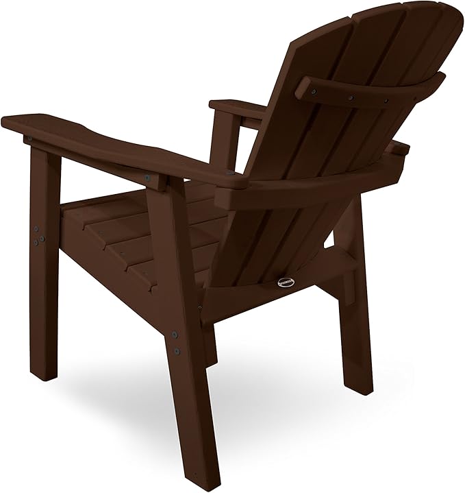 POLYWOOD SHD19MA Seashell Casual Chair, Mahogany