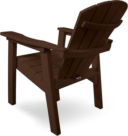POLYWOOD SHD19MA Seashell Casual Chair, Mahogany