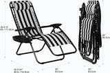 Nazhura Set of 2 Relaxing Recliners Patio Chairs Adjustable Steel Mesh Zero Gravity Lounge Chair Beach Chairs with - Photo 2