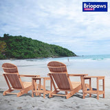 BRIOPAWS Outdoor-Side-Table | Small | HDPE Plastic | Patio End-Table | 2-Shelf Adirondack Outside Tables | All Weather - Photo 5