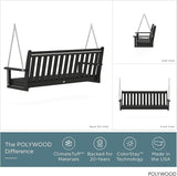 POLYWOOD GNS60BL Vineyard 60" Outdoor Swing, Black - Photo 2