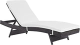 Modway Peer Outdoor Patio Chaise, Espresso White - Photo 2