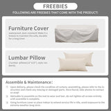 Rattaner Patio Furniture 3-seat Sofa Wicker Outdoor Furniture Outdoor Couch Deep Seat Hight Backrest Waterproof Cover - Photo 7