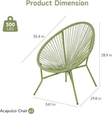 2 Piece Outdoor Acapulco Chair Set, Outdoor Patio Furniture Set, All-Weather Patio Bistro Set - Photo 3