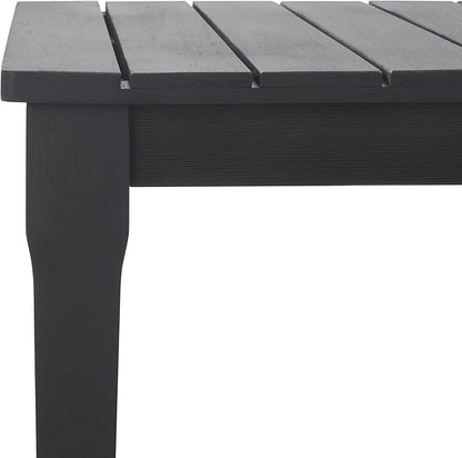 SAFAVIEH Couture Outdoor Collection Martinique Black Solid Wood Patio Coffee Table
