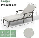 Chaise Lounge Chair Outdoor - Patio Aluminum Chaise Lounge Chair with Cushion - Photo 2