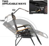 MoNiBloom 29-Inch Oversized Zero Gravity Chairs Set of 2, Patio Anti Gravity Recliner with Canopy Shade - Photo 7