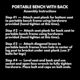 COATEDOUTDOORFURNITURE Heavy-Duty Portable Outdoor Bench Thermoplastic Coated, Expanded Metal, Commercial-Grade Seating - Photo 9