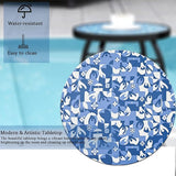 Patio Side Tables, 14"" Indoor Outdoor Metal Side Table for Poolside Bistro Balcony Yard Porch Bedside - Photo 7