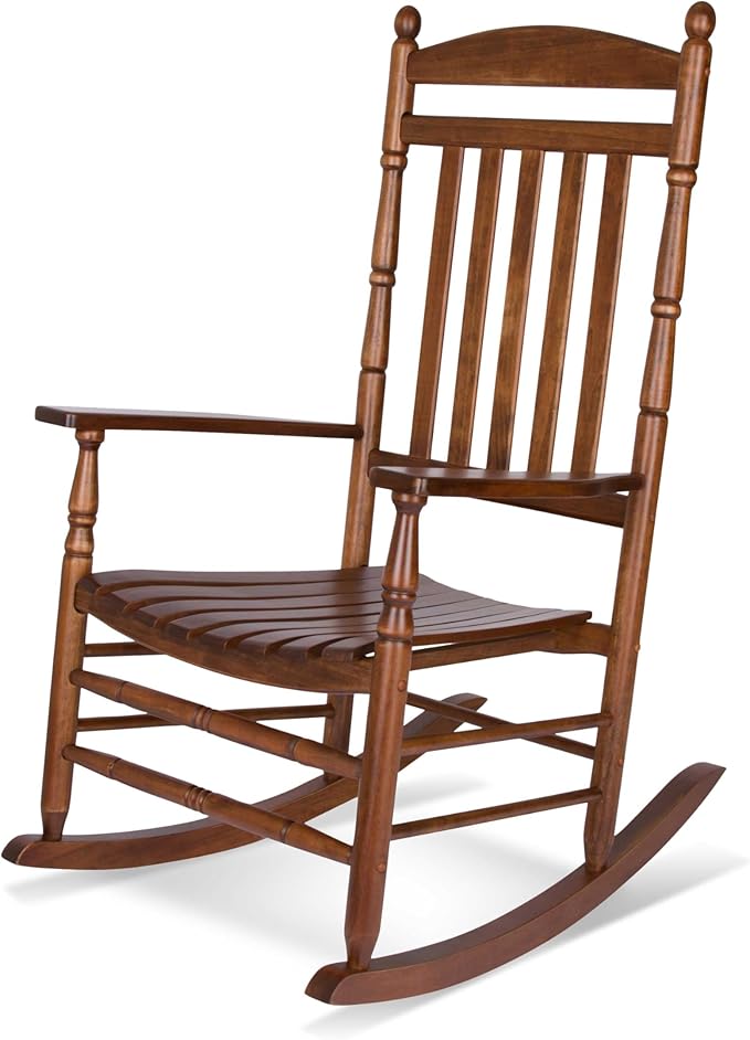 Shine Company Rhode Island Wooden Traditional Rocking Chair, Oak