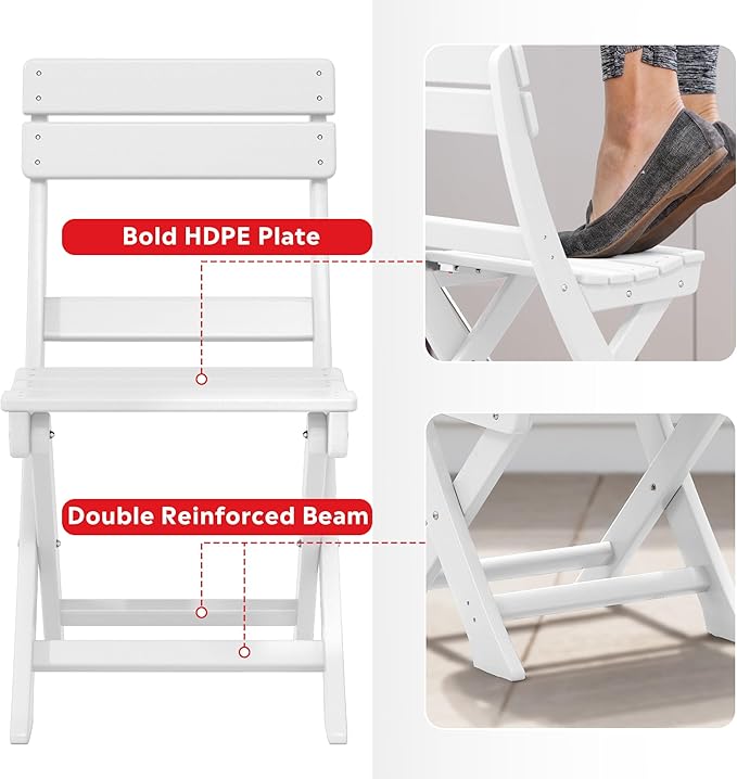 Costaelm Outdoor Patio Modern Folding Dining Chair - Photo 4