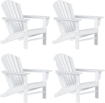 WestinTrends Dylan Outdoor Adirondack Chair (Set of 4), White