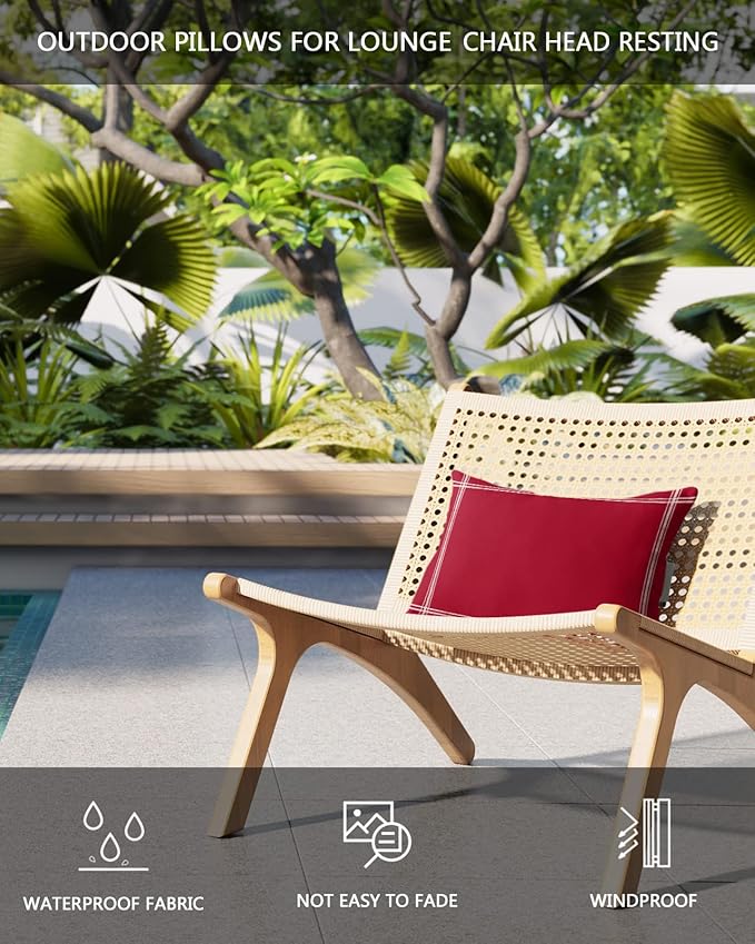 T&H XHome Outdoor Pillow for Chaise Lounge Chair - Photo 4