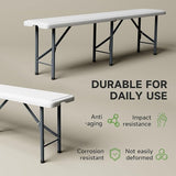 6FT Folding Bench - Heavy Duty 770lbs Capacity, Safety Locking Button & Wider Carrying Handle - Photo 3