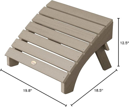 Highwood AD-OTL1-WBR Adirondack Folding Ottoman, Woodland Gray