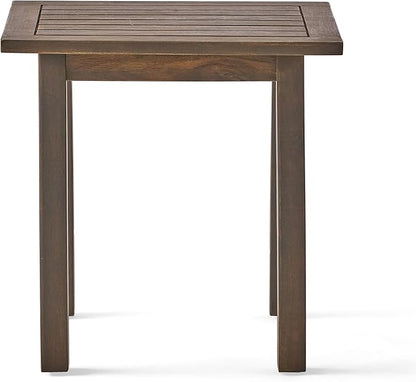 Christopher Knight Home Sadie Outdoor Acacia Wood Accent Table, Gray Finish