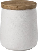 COSIEST Drum End Table Cylinder Shaped Concrete Side Table Faux-Wood Top - Photo 7