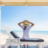VINGLI HDPE Outdoor Chaise Lounge Chair with Wheels, Patio Lounge Chairs with 5-Position Adjustable Backrest - Photo 2