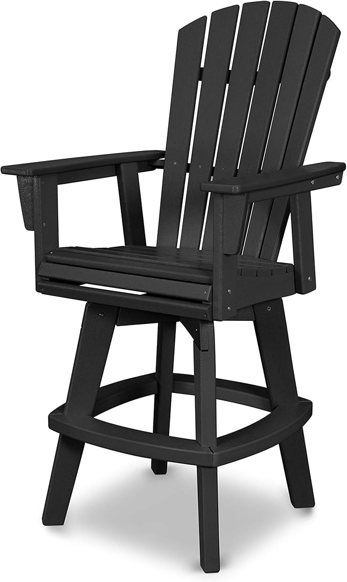 POLYWOOD® Nautical Bar Chair, Black - Photo 1