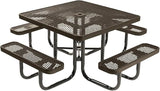 COATEDOUTDOORFURNITURE Heavy-Duty Portable Outdoor Picnic Table with Umbrella Hole - Photo 1