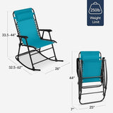 Best Choice Products Outdoor Folding Rocking Chair, Zero Gravity Lounge Chair - Photo 3