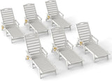 Domi Outdoor Chaise Lounge Chairs Set of 6 - Photo 8