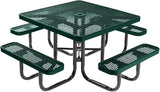 COATEDOUTDOORFURNITURE Heavy-Duty Portable Outdoor Picnic Table with Umbrella Hole - Photo 1