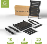 GREENVINES Outdoor Rocking Chairs | Set of 4 | Porch Rocker | HDPE Plastic | Black | Oversized Rockers | High Back - Photo 8