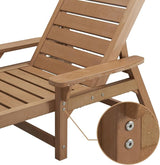 Psilvam Adjustable Chaise Lounge Chair - 350lb Capacity All-Weather Poly Lumber Recliner for Poolside, Patio - Photo 6