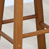 Furinno FG17629 Tioman Outdoor Hardwood Patio Furniture Promo Arch Bar Stool (Set of 2), Natural - Photo 4